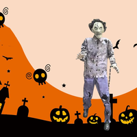 Chaîne de fer Zombie électrique fantôme horreur tête rougeoyante squelette animatronique animé Halloween peur décor accessoires lumière jaune