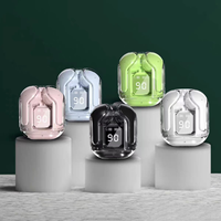 Écouteurs étanches TKT, intra-auriculaires, coque transparente, écouteurs V5.3, appairage automatique pour iPhone Android, écouteurs TWS