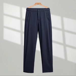 Pantalon de costume pour homme décontracté d'affaires léger et à séchage rapide pour l'été, pantalon de costume droit extensible et ample - Product Image 2
