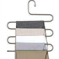 Multifunktionaler Metall-Kleiderbügel 5-in-1 Platzsparender Schal- und Hosenorganizer S-förmige Kleiderbügel für Hosen und Jeans