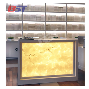 Mostrador de Bar Personalizado de Mármol Translúcido de Ágata Ónix con Retroiluminación LED, Resistente a los Arañazos, Moderno, para Hoteles, Centros Comerciales, Gimnasios - Product Image 4