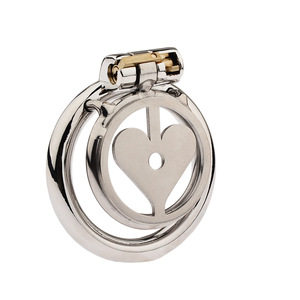 नरम प्लग ट्यूब वाटरप्रूफ बीडीएसएम खिलौने के साथ पेज़ के लिए सबसे ज्यादा बिकने वाली स्टेनलेस स्टील दिल के आकार की शुद्धता लॉक - Product Image 3