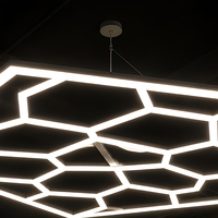 Plafonnier modulaire hexagonal LED encastré, lampe de scène moderne pour bureau et salon
