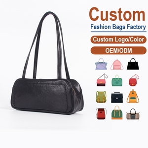 Bolso de Hombro de Cuero Curtido Vegetal con Diseño de Costuras Decorativas, Bolso de Cuero Suave, Moderno y Versátil, Bolso de Mano de Cuero Genuino ODM - Product Image 2