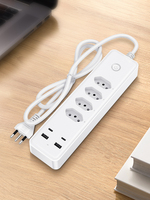 XZJ Tuya prise d'extension intelligente prise 4 voies 2USB 2C multiprise avec 6 prises Brésil WIFI prise de bureau