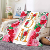 Regalos para el Día de la Madre 2026, Manta de Franela Suave con Estampado Floral y de Leopardo, con Brillo y Diseño de Flores para Mamá