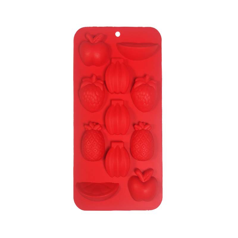 11 fruit ice trays red