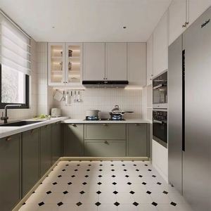 Ensemble complet de meubles de cuisine, armoire de rangement moderne avec îlot, conception personnalisée, amélioration de la maison - Product Image 4