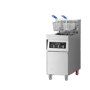 Vertical Electric Deep-frying Oven with Lifting Filtration Function Double-cylinder Shortening Oil and Soluble Deep-frying Pan - Product Image 3