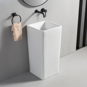 Di alta qualità rettangolare piedistallo <span class=keywords><strong>lavabo</strong></span> <span class=keywords><strong>a</strong></span> mano <span class=keywords><strong>lavabo</strong></span> sanitario pavimento in ceramica <span class=keywords><strong>bagno</strong></span> lavandino - Product Image 5