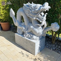 Statue de Dragon chinois en marbre, Sculpture sur mesure, animaux, granit, à vendre