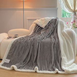 ผ้าห่มขนแกะสีแสดเข้มนุ่มสบายสำหรับโซฟาในฤดูหนาว - Product Image 5