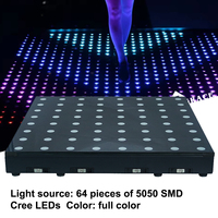 Igracelite Piste de danse magnétique 2 pieds x 2 pieds, éclairage de fête, piste de danse LED à 8*8 pixels