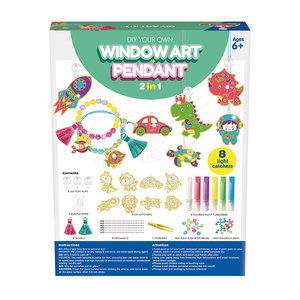 Mainan Edukasi DIY Menggambar 2 in 1 Seni Jendela Multi Warna 3D Kit Mainan Lukis Dinosaurus untuk Anak-Anak - Product Image 6