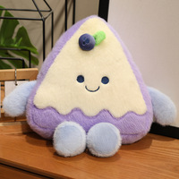 Peluche Gâteau aux Fruits Super Douce 25-60CM, Figurine Amusante Fraise Dessert, Poupée Bébé, Cadeau d'Anniversaire, Coussin Anti-Stress