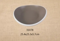 Assiettes irrégulières en mélamine, vaisselle irrégulière en porcelaine, plat occidental, plateau créatif, saladier, bol à soupe profond
