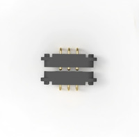 Connecteur magnétique coudé 3P 2.54PH Pogo Pin, ensemble mâle et femelle, noir, protection environnementale
