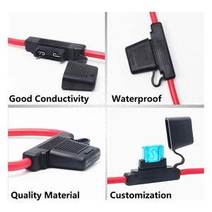 Portafusibles automático Max/Maxi, bloque de caja de fusibles de hoja de coche impermeable en línea con cable 8awg-12awg UL, longitud personalizada - Product Image 5