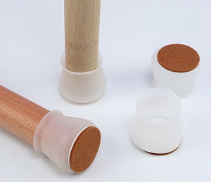 Protettore della copertura delle gambe della sedia del sedile del silicone trasparente antiscivolo del fornitore diretto della fabbrica - Product Image 3