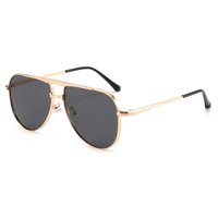 Twooo T1627 Nouvelles lunettes de soleil unisexes classiques rétro carrées à double pont, mode haut de gamme, protection solaire