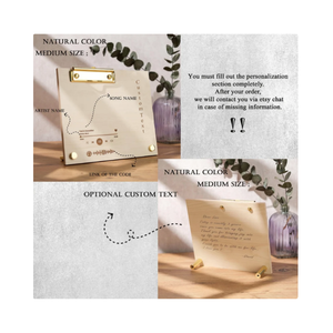 Caliente decoración del hogar canción personalizada canción de madera ritmo regalo del día especial regalo del Día de San Valentín marco de madera personalizado - Product Image 4