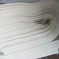 Rouleau de feutre de laine non tissé aiguilleté industriel, feutre polyester blanc pour filtration, géotextile, isolation phonique