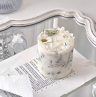 Vente en gros de boîte-cadeau de luxe faite à la main mignon Rose fleur de la mère bougies parfumées fleurs éternelles anniversaire mariage compagnon chambre