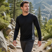 Haut d'entraînement zippé à col montant pour homme, manches longues, léger, pour la gym et la course, tailles M-5XL, 2 couleurs, marque privée, OEM clé en main