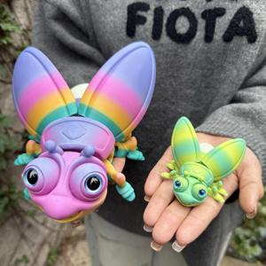 Vashine - Figura de Acción Impresa en 3D de PLA, Insecto Luminoso Fireworm, Juguetes Creativos para Niños, Colección de Insectos, Luminiscencia Flexible en 3D - Product Image 2