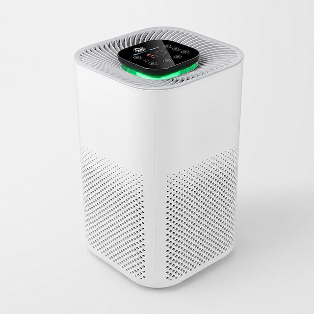 Smart Air Purifier with Touch Control Screen and LED Air Quality Indicator H13 HEPA Filter Home Air Cleaner for Bedroom Office
