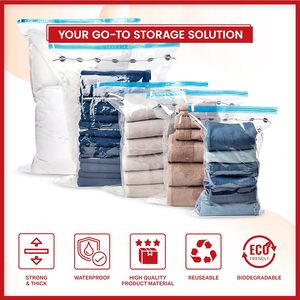 24 sacs de compression de voyage en matériau PA+PE, pompe électrique, emballage sous vide, gain de place, rangement de la literie, organisateur de bagages - Product Image 4