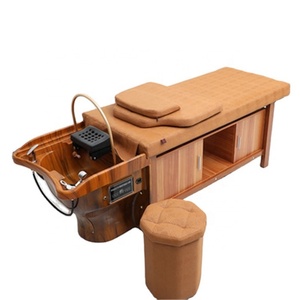 Kisen Promotion Chaise de massage pour spa capillaire avec fonction lavage de cheveux, vapeur, hydrothérapie et massage thaïlandais, lit de shampoing - Product Image 1