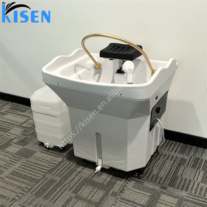 KISEN Meuble de Salon de Coiffure Haut de Gamme : Équipement de Spa Capillaire, Bac à Shampooing Mobile et Portable avec Réservoir d'Eaux Usées - Product Image 2