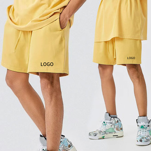 Biểu Tượng Tùy Chỉnh Mùa Xuân Mùa Hè Dạo Phố Heavyweight 440gsm Thể Thao Quần <span class=keywords><strong>Short</strong></span> Tập Luyện Đào Tạo Trống Cotton Jogger Quần <span class=keywords><strong>Short</strong></span> Với Túi - Product Image 4