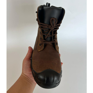 DSF53 Definite Customized Brown <b>Black</b> Leather Safety <b>Work</b> <b>Boots</b> Field Safety <b>boots</b> Outdoor Hiking Shoes - Product Image 3