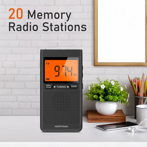 Factory Digital Display AM FM Radio ABS 65g Lightweight BT Alarm Clock Portable Pocket Radio for Outdoor Home Office - Product Image 2