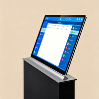 Écran ultra-fin de 15,6 pouces, moniteur LCD motorisé rétractable intelligent, élévateur de télévision pour système de conférence sans papier