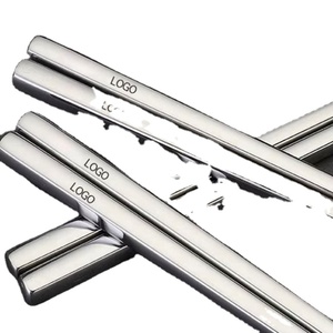 Baguettes en acier inoxydable 316 de qualité supérieure - Ustensiles pour la maison, les restaurants et les cadeaux, couverts asiatiques antidérapants et résistants à la chaleur - Product Image 2