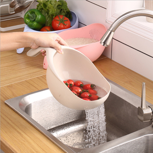 Filtre passoire tamis passoire cuisine en plastique riz lavage panier fruits et légumes égouttoir panier - Product Image 2