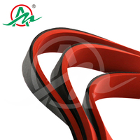 Prix usine haute qualité dossier Gluer ceinture ceinture en caoutchouc vert-rouge