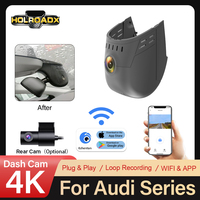 Holroadx Audi 2019-2026 A4/A6/A3/Q5/Q7/A8/TT/A7/RS3/RS5/RS6/e-tron Enregistreur vidéo 4K UHD WiFi App Double objectif Style OEM