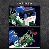 MOULD KING 24095 Camion de course, modèle de construction en blocs, jouets MOC, kits de briques, puzzle, jouet éducatif pour adulte, cadeau de Noël