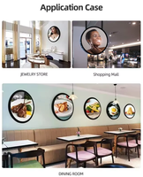 Pantalla LED circular de doble cara personalizada P2 para exteriores con señalización digital para la promoción de alimentos en restaurantes