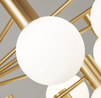 Lustre Moderne Nordique en Verre à 12 Lumières, Style Rétro Sputnik du Milieu du Siècle, Luminaire Suspendu pour Salon, Salle à Manger, Chambre à Coucher