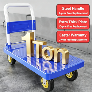 Multi Purpose Hand Truck Convertible Design 3 Position Stand Up Ride Ergonomic Handle Folding Hand Cart For Warehouse Use - Product Image 3