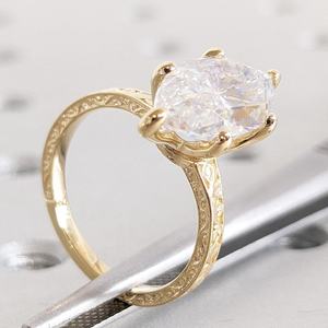 Gia Igi Сертифицированный CVD HPHT лабораторный Выращенный маркиз огранка Пасьянс 14k/18k из чистого золота Женское Обручальное Кольцо - Product Image 3