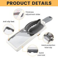 Multifunctionele handmatige mandoline-snijder, verstelbare groentesnijder voor keukenapparatuur