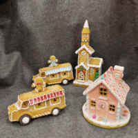 Figurines à collectionner de noël, décor de pain d'épices multi-village, maison de pain d'épices traditionnelle de vacances