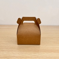 Boîte kraft transparente à fenêtre pour mini-gâteaux, muffins et tartes aux œufs, prix d'usine, portable, à trou unique, couleur unie, pour l'emballage alimentaire