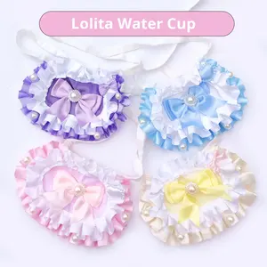 Écharpe en satin de style princesse pour chat et chien, en fibre de polyester, nœud papillon, perle, motif assorti, toutes saisons - Product Image 2